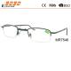 2018 new style fanshionable half rim reading glasses with metal frame, Power rang : 1.00 to 4.00D