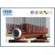 Steel Electrical Water Boiler Header Manifolds , Industrial Steam Boiler Parts High Pressure