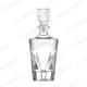 Pyramid Base Crystal Glass Wine Bottle 250ml 375ml 500ml 750ml Rubber Stopper for Whiskey Vodka Rum