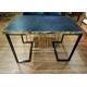 Fire Stone Top 120*70*75cm Painting Wrought Iron Table