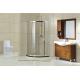 Bright Silver  Round Shower Cubicles One Moving Door for Home / Hotel