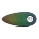 SM-2402 Model Shark Tooth Shaped Wireless Clock with Colorful Lights and Fabric Cover