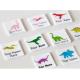 Kids Animal Design Custom Printed Clothing Labels Cotton Printed Dinosaur