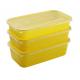 Children School Yellow Rectangle Disposable Lunch Box Food Container Packaging