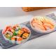 Rigid Disposable Divided Plastic Plates 2 Parts Microwavable No Harsh Chemicals