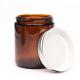 Wide Mouth Amber Glass Candle Jars 30cl 250ml with Wooden Lids