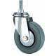 Thread screw Grey rubber caster without brake ,  2-5  light medium duty PVC Caster for furniture, Moving castor