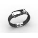 Top Quality Europe Fashion Stainless Steel Genuine Leather Silicone Bangle Bracelet ADB163