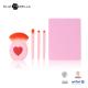 4 Pcs Sets ODM Plastic Makeup Brushes Compact With Mirror And Storage Case