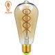ST64 Amber Spiral LED Filament Bulb 4W , 230V LED Antique Bulb