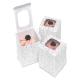 CMYK printing cardboard cupcake gift paper box with clear PVC window