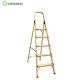 Ebony 3 Steps Wooden Aluminum Ladder 250 Mm Pedals Max Load 150 KG