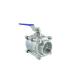 Stainless Steel 1000wog SS304/316 CF8 Three Pieces Type Threaded Ball Valve with Handle