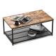 Industrial Wood And Metal Coffee Table Nesting Accent Tables