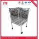 Mini Square Shape Wire Display Shelving With Wheels Height 900mm