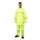 Rubberized Polyester PVC Rain Wear with Hood and Reflective Tape 0.18-0.35mm Thickness