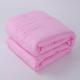 Natural mulberry silk quilt 100% cotton jacquard fabric in light pink /dark pink color