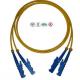 Dual Core E2000 Patch Cord Fiber Optic Multimode / Singlemode Low Insertion Loss