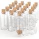 Cork Stopper Glass Bottles Mini Transparent Glass Bottles Glass Favor Jars, 100ml Bottles with Cork Lids, Mini Jars
