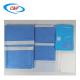 Medical Operation Room Universal Surgical Pack With Nonwoven Material In Blue