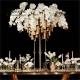 ZT-578G New Luxury gold metal pipe tall stands for wedding decoration flower arrangement