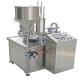 Flexible 20-500ml Rotary Cup Filling Sealing Machine 0-85℃ Hopper Temperature 380V Power Supply