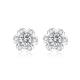 New Flower Design 18k Lab Grown Diamond Earrings Jewelry for Women NGTC Certified Round shape diamond Earrings