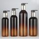 Amber Lotion Shower Conditioner Plastic Pump Shampoo Dispenser Bottle 7.4oz 13.5oz