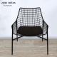 Event Black Metal Wedding Chairs Iron Dining Chairs With Cushion Cafe Bar