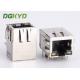 Right Angle integrated RJ45 single port female Jack with magnetics 8P8C For Router RJ45 With Transformer