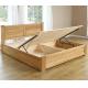 Handmade Bedroom Oak Solid Wood Bed Frame With Box Storage Full Size Customized