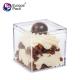 Europe-Pack direct sell disposable 130ml square cups with lid for dessert