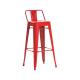 Colorful Retro Metal Cafe High Bar Stools For Restaurant Bar Dining