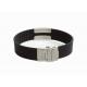 Black Customized Sport ID Bracelet Engraved 220*18*2mm Band Size OEM Accept