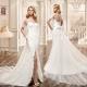 New Arrival Romantic White Mermaid Wedding Dresses Perspective Lace Slim Waist Dress