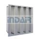 Stainless Steel Frame V Cell Filters Large Air Volume For Central Air Conditioner