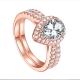 2021 Anillos De Boda Lucky Ring Affordable Classic Rose Gold CZ Rings Women Wedding Sterling Silver Set S925 For Ladies