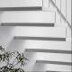 Custom Modern Design Floating Stairs With Quartz Tread And Invisible Mono Stringer