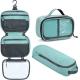 Ultralight Accessory Hanging Organizer Pouch Dusty Teal Makeup Custom Travel Bag with Brush Holder