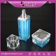 luxury promotion cream bottle ,good price airless pump bottle ,square clear good quality empty container
