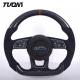 Alcantara Leather Carbon Fiber Steering Wheel Audi RS3 S3 A3 A4 RS4 350mm