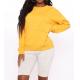 Crew Neck Dropped Shoulders Sleeve Oversize Blank Plain Colored Sweatshirts For Women