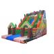 Commercial Large Inflatable Slide Animal Kingdom Themed With Air Blower