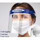 Splash Proof Disposable Face Shield Non Toxic Tasteless With Elastic Band