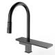 304 Stainless Steel Kitchen Faucet Pull Out Mixer Tap With Rainfall Shower Versatile