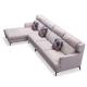 Contemporary Wide Fabric Corner L Shaped Sectional Living Room Sofa
