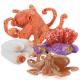 v4 PCS Sea Marine Animal Figures Ocean Creatures Action Models Life Cycle Octopus Figure