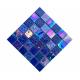 Crystal Glass Mosaic Tile for Swimming Pool 4mm Thickness Sheet Size 306x306MM Bathroom