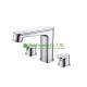 basin faucet,brass three-hole basin mixer,bathroom faucet,chrome finished,bathroom accessories
