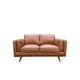 D28 Pure Leather Sofa Two Seater Sponge Padded 2 Seater Leather Sofa